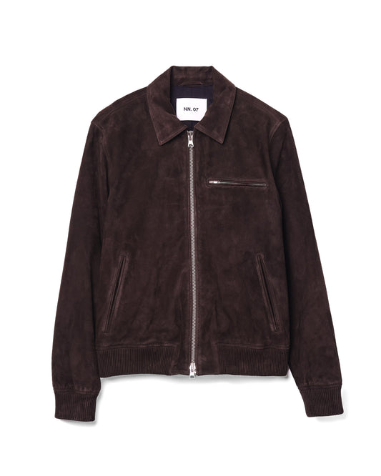 Owen Jacket Suede Dusky Port