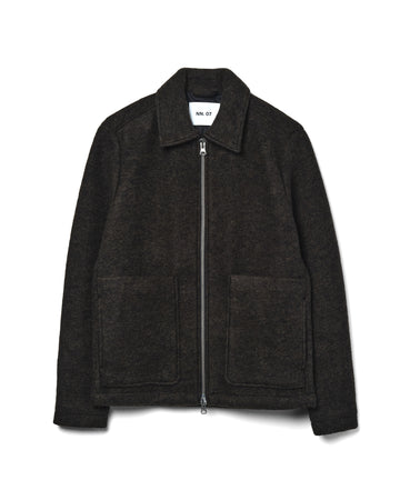 Gael Jacket Wool Blend Dark Army