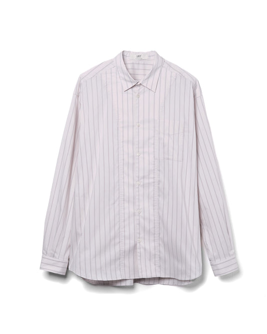 Button Down Shirt Cotton Brown Stripe