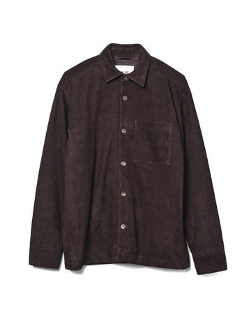 Freddy Overshirt Suede Deep Truffle