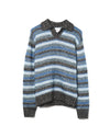 Erling Polo Knit Cotton Blend Navy Multi