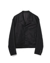 Cropped Blouson Wool Black