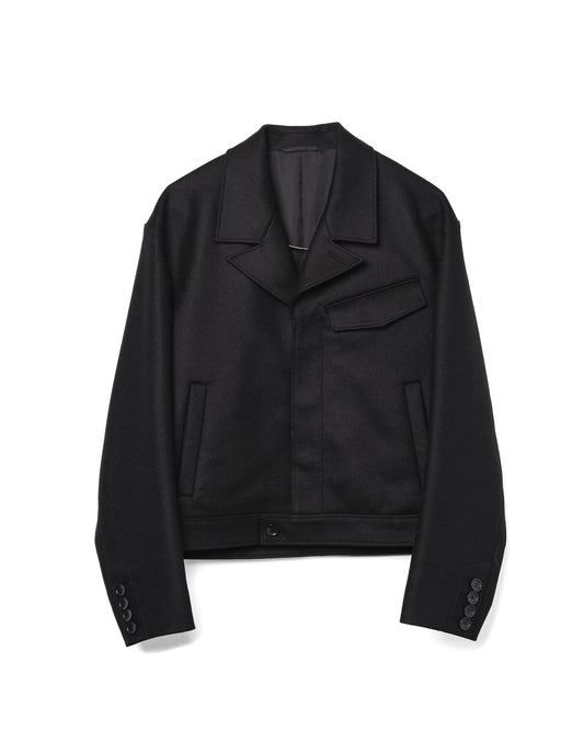 Cropped Blouson Wool Black