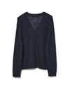 Tim Cardigan Linen Blend Navy Blue
