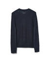 Tim Crew Neck Knit Linen Blend Navy Blue