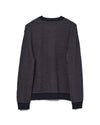 Russell Crew Neck Knit Cotton Blend Navy Multi
