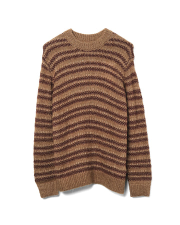 Noah Crew Neck Knit Wool Blend Desert Khaki