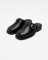 Camion Mule Black Leather