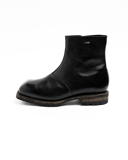 Engine Boot Deep Black Leather