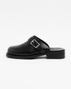 Camion Mule Black Leather