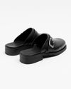 Camion Mule Black Leather