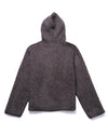 Full Zip Hood Mole Grey Hairy Wool