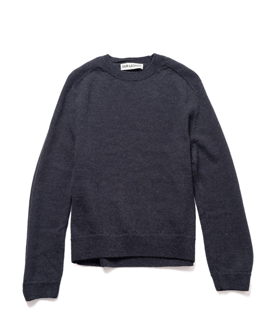 True Roundneck Charcoal Snug Alpaca Wool
