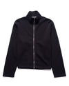 Shrunken Full Zip Black Athletic Rib