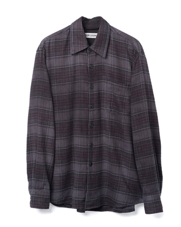 Above Shirt Faded Nocturne Check Flannel