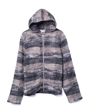 Full Zip Hood Night Woods Check Lofty Wool