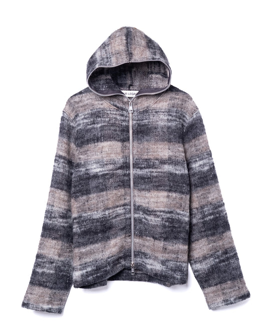 Full Zip Hood Night Woods Check Lofty Wool