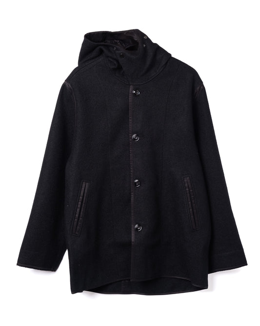 Liner Jacket Black Stamped Wool