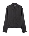 Sift Zip Shirt Ashen Black Warmth Viscose