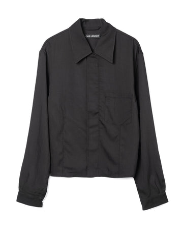 Sift Zip Shirt Ashen Black Warmth Viscose