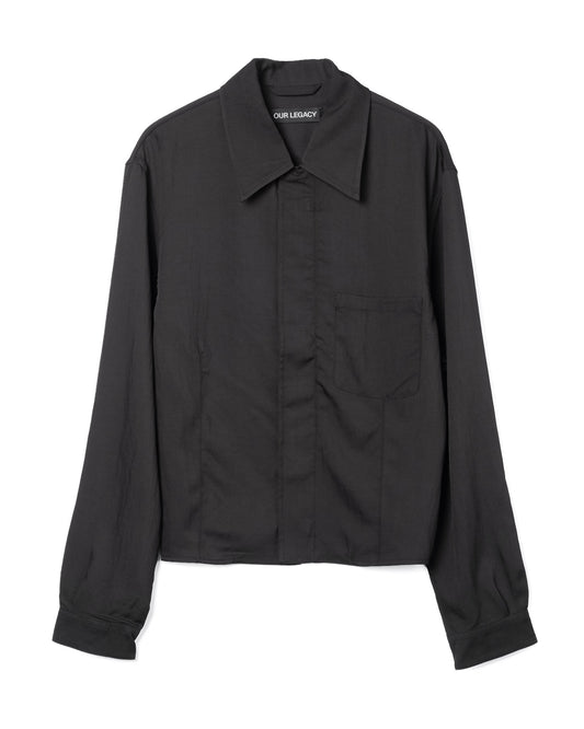 Sift Zip Shirt Ashen Black Warmth Viscose