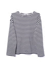 Border Long Sleeve Tee Cotton Black