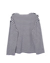 Border Long Sleeve Tee Cotton Black