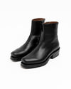 Charro Lugged Boot Leather Black