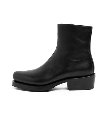 Charro Lugged Boot Leather Black