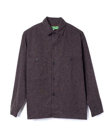 Overshirt Wool Silk Brown