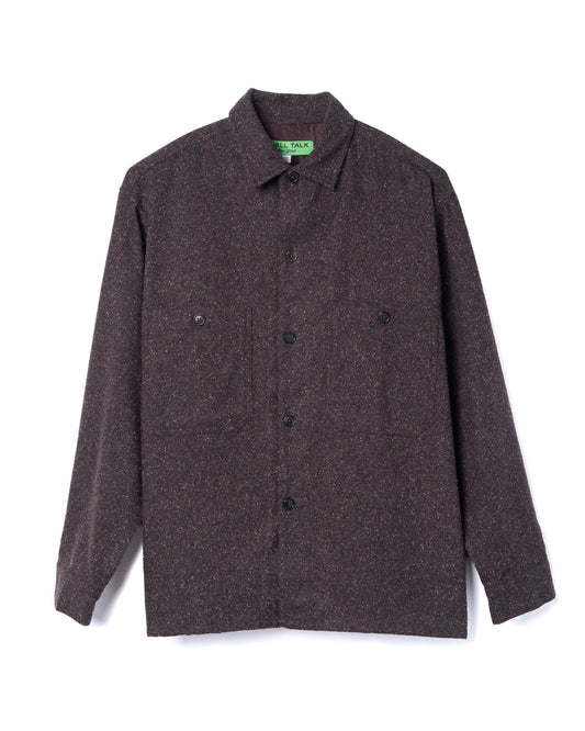 Overshirt Wool Silk Brown