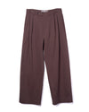 Double Pleat Trouser Cotton Silk Dark Brown