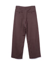 Double Pleat Trouser Cotton Silk Dark Brown