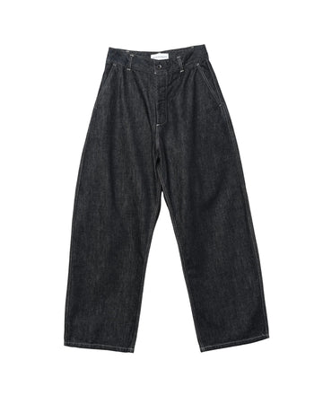 Minard Curved Leg Jean Black White Weft