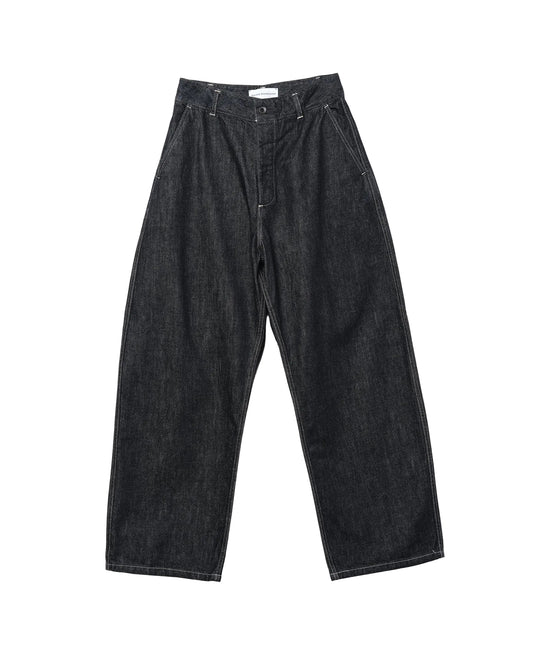 Minard Curved Leg Jean Black White Weft