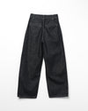 Minard Curved Leg Jean Black White Weft
