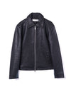 Short Jacket Leather Black