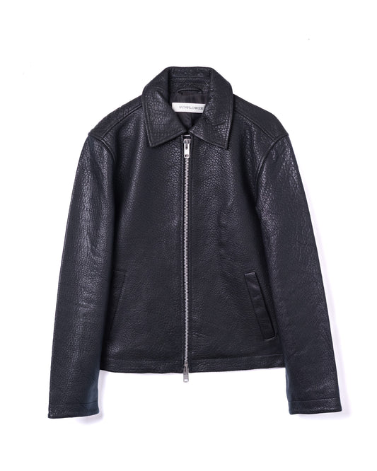 Short Jacket Leather Black