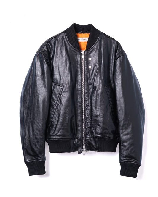 Flight Jacket Leather Black