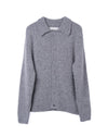 Alpaca Cardigan Alpaca Blend Grey Melange