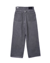 Super Wide Cinch Trouser Cotton Grey Fog