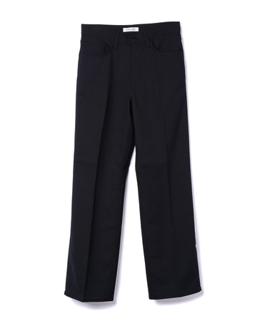 Relaxed Boot Trouser Wool Blend Black