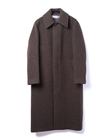 Winter Coat Wool Blend Green Moss