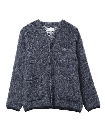Losso Mohair Cardigan Navy Pale Grey