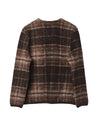 Pino Fleece Cardigan Wool Blend Brown