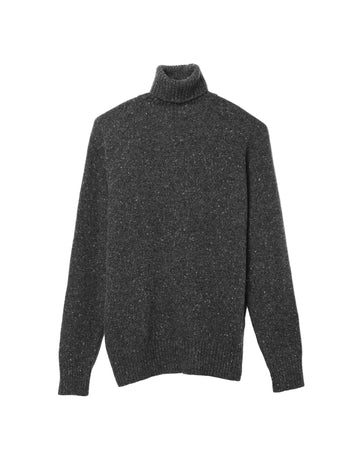 Roll Neck Wool Blend Black