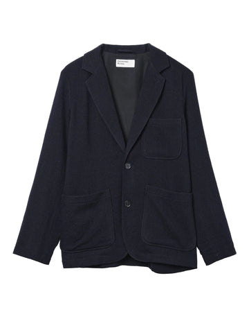 Two Button Jacket Wool Blend Dark Navy