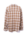 Relaxed Flannel Shirt Beige Brown Check