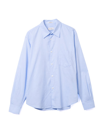 Washed Cotton Relaxed Shirt Baby Blue