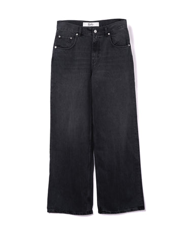 Relaxed Cut Denim Black Worn Wash